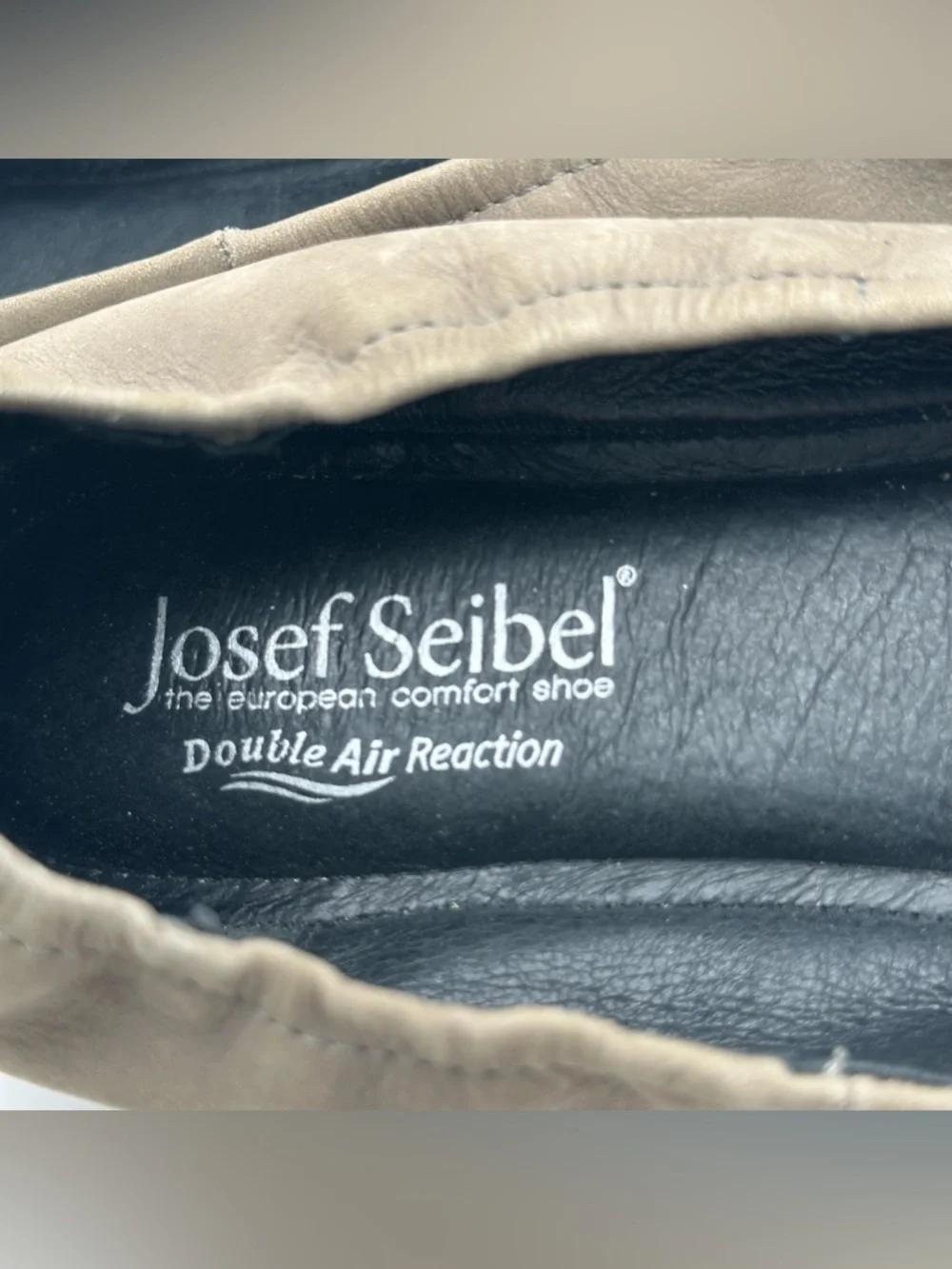 Josef Seibel Double Air Reaction Ballet Flats Tan Suede EU40/US 9 Nubuck Leather